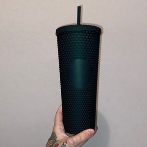 Starbucks 2022 Soft Touch Green/Black Ombré Diamond Studded Tumbler